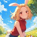うさぎ娘のミミ🐰🥕✨がイースターエッグを隠したがっていますよ😆 2枚目