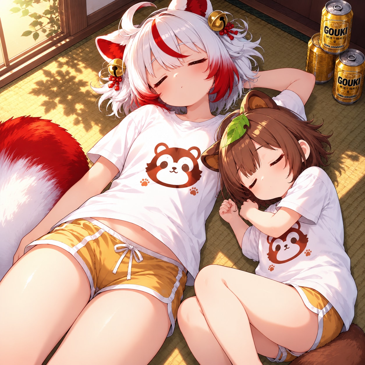おひるねマメタヌキちゃんと神様