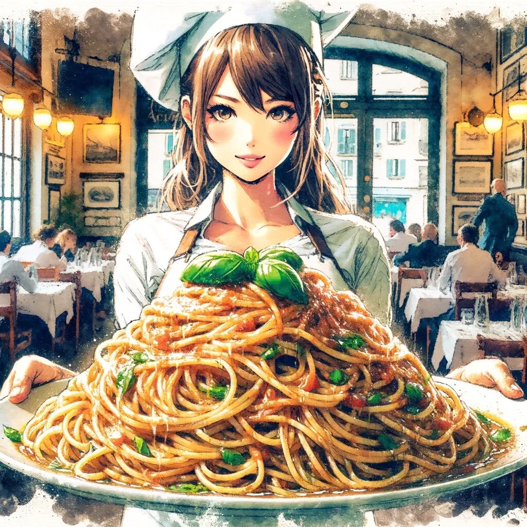 山盛りカレーパスタ