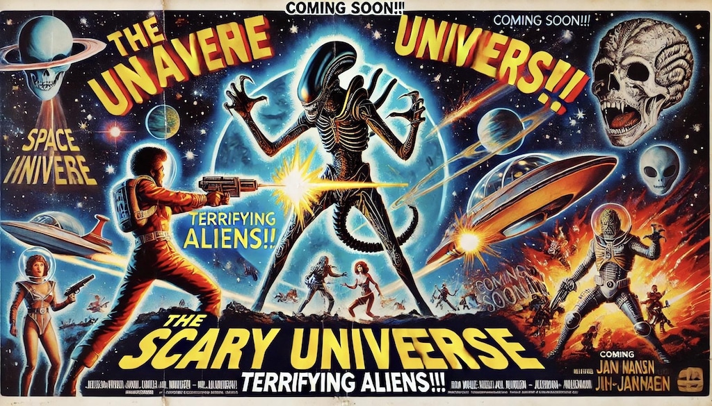 B級スペースホラーのポスター