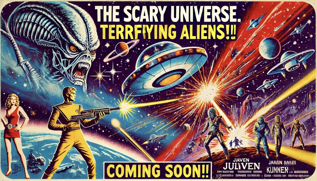 B級スペースホラーのポスター