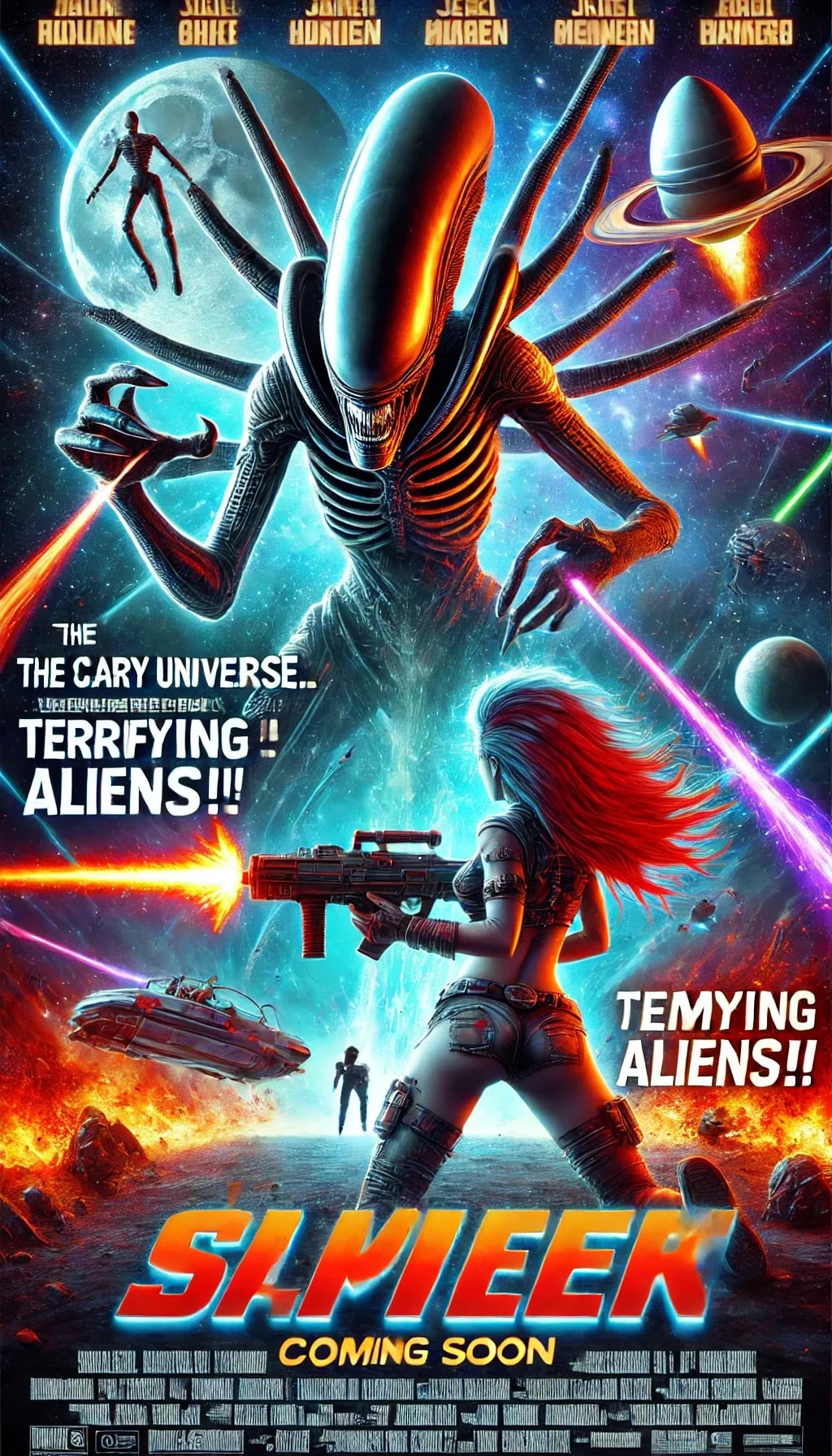 B級スペースホラーのポスター