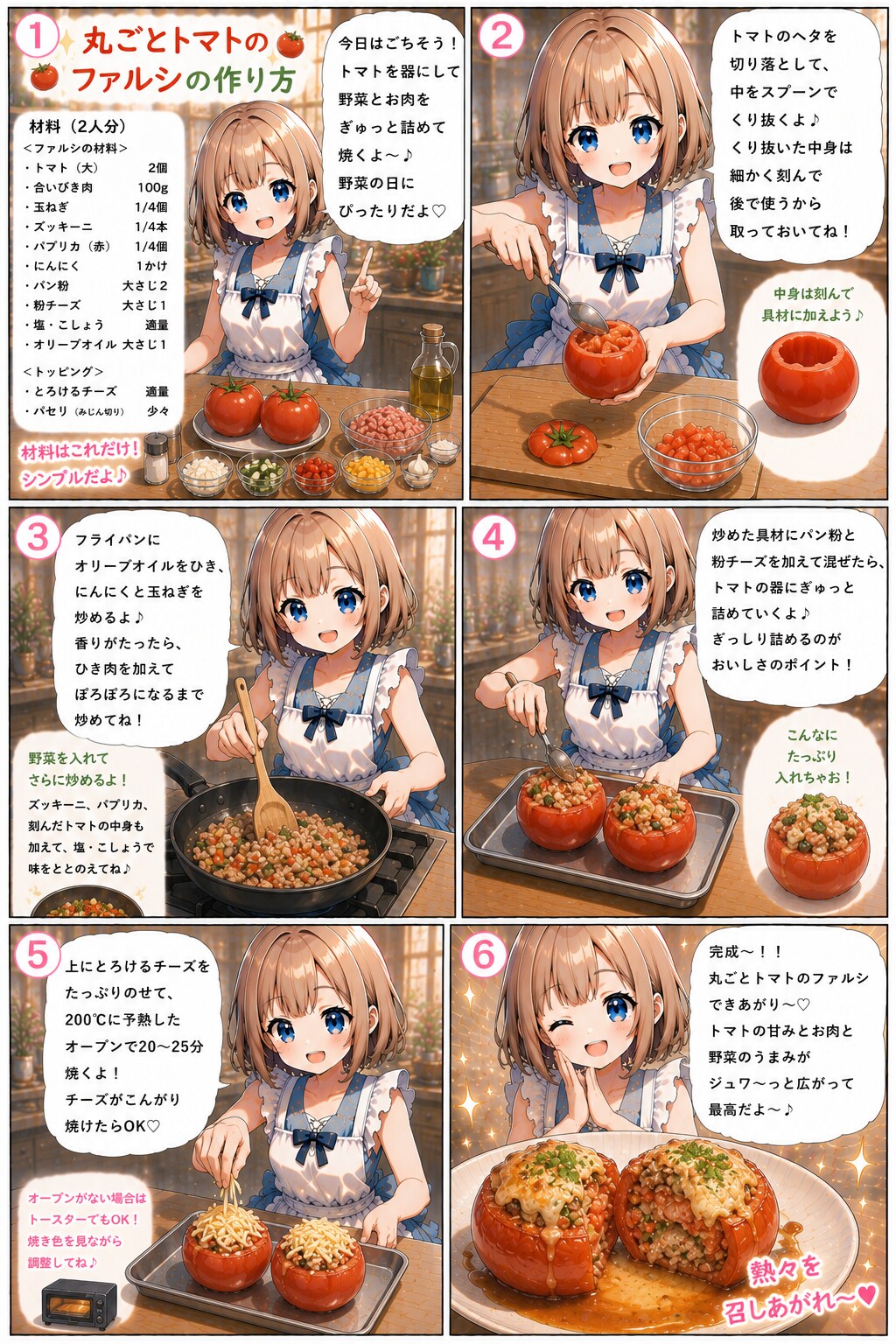 丸ごとトマトのファルシ | の人気AIイラスト・グラビア