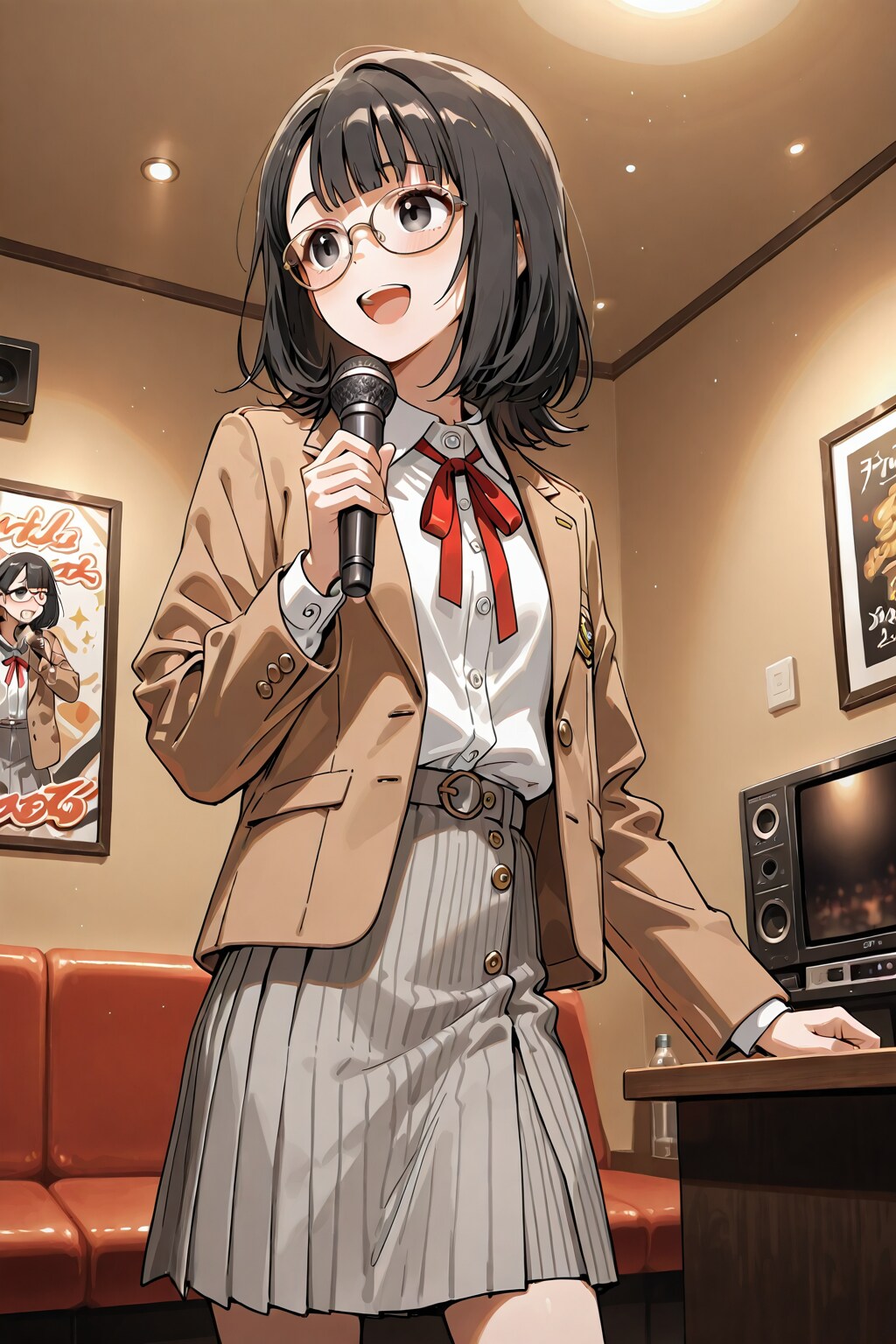 眼鏡×公立ダサ制服女子４１ | の人気AIイラスト・グラビア