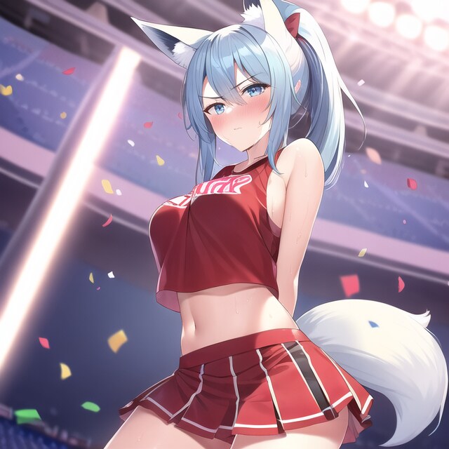 狐の子のチアガール