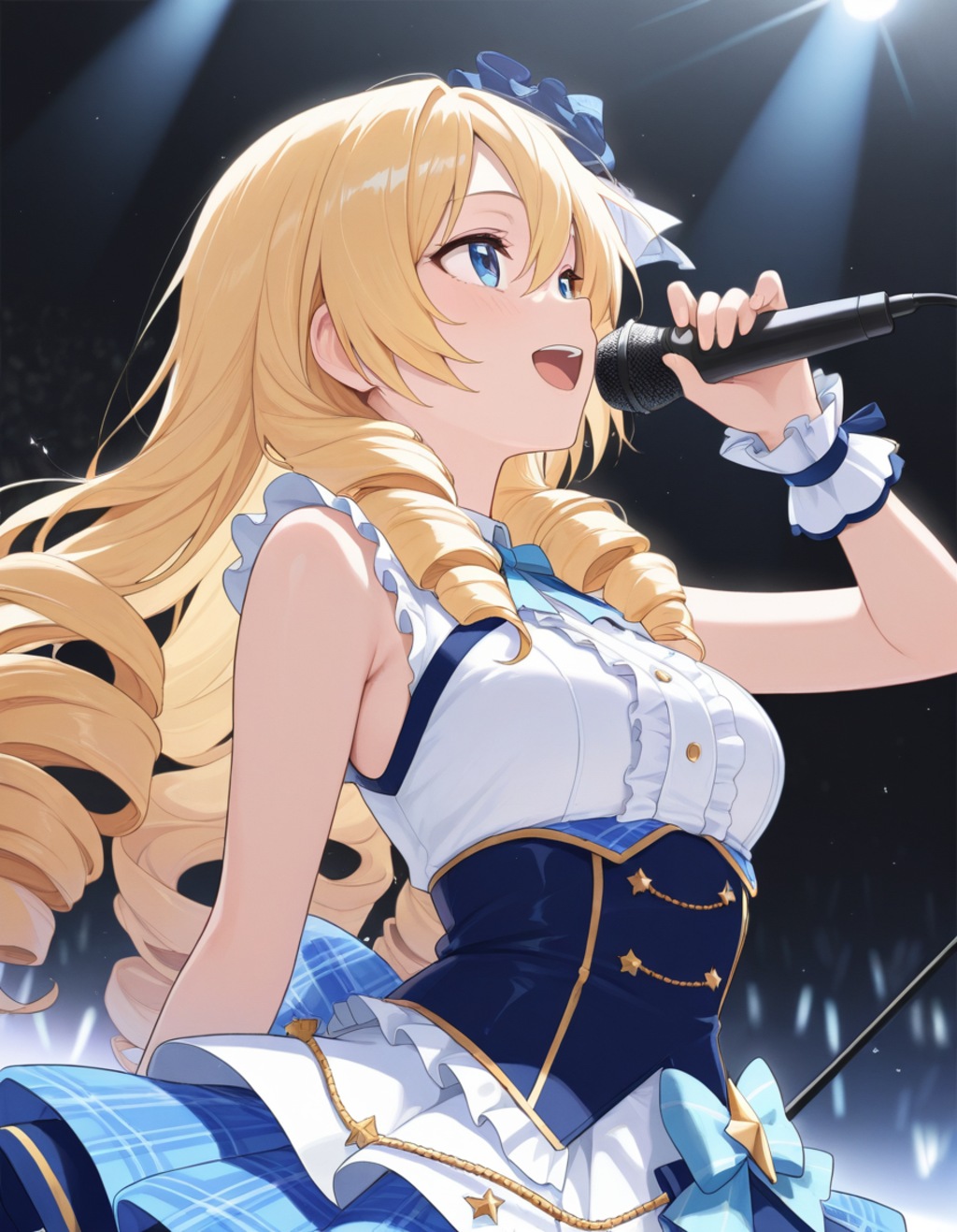 青担当のドリルヘア娘