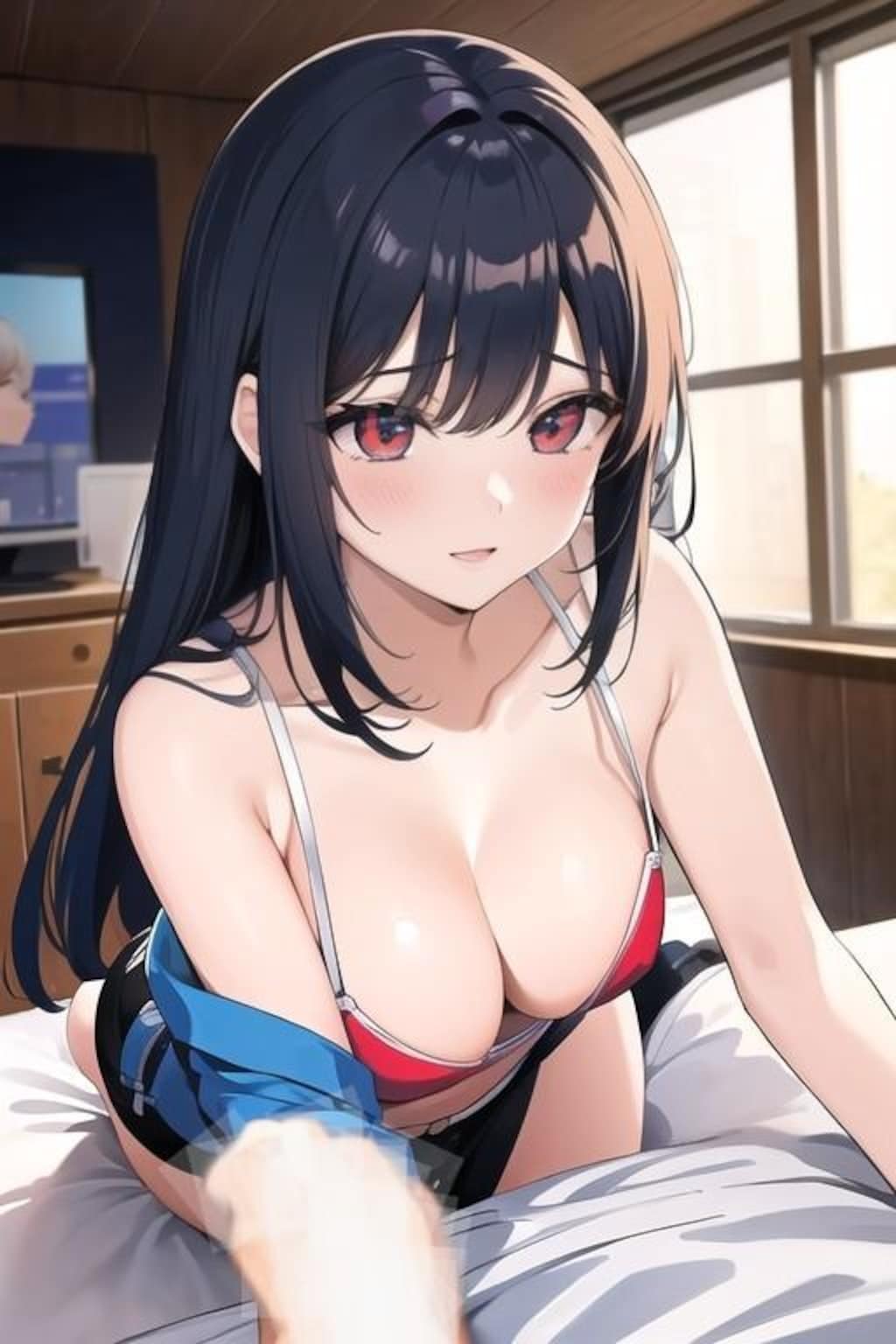 妖艶な黒髪女子
