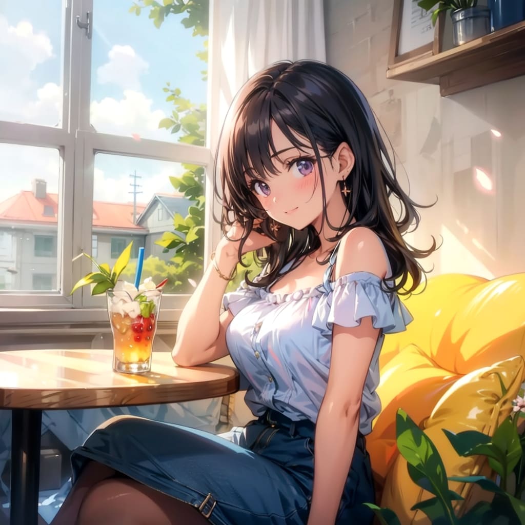 カフェのあの娘【全２枚】