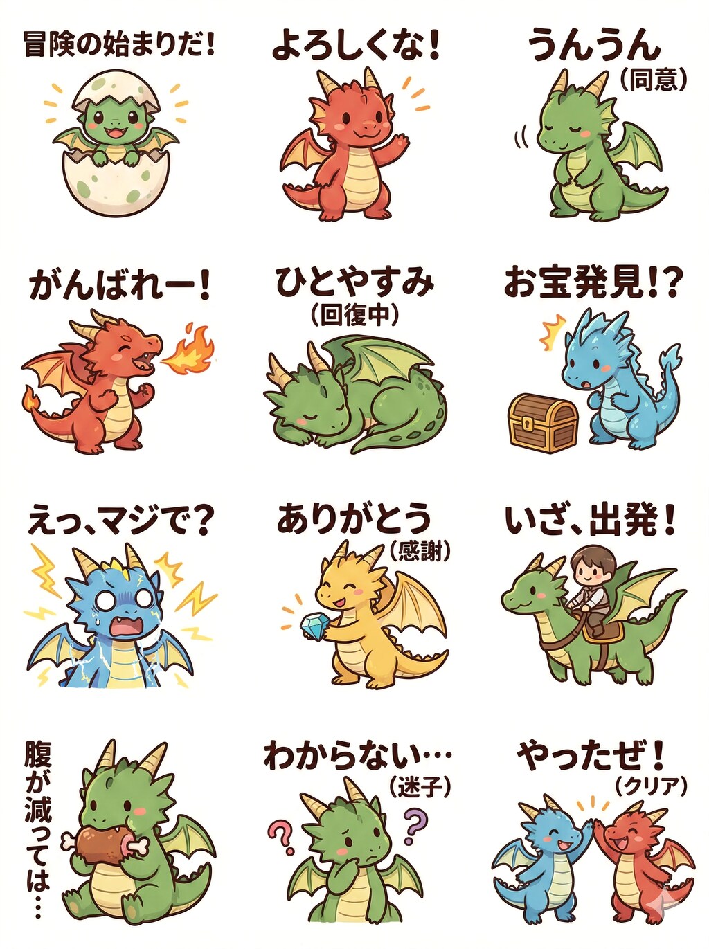 Stickers of the Mythical Hatchling