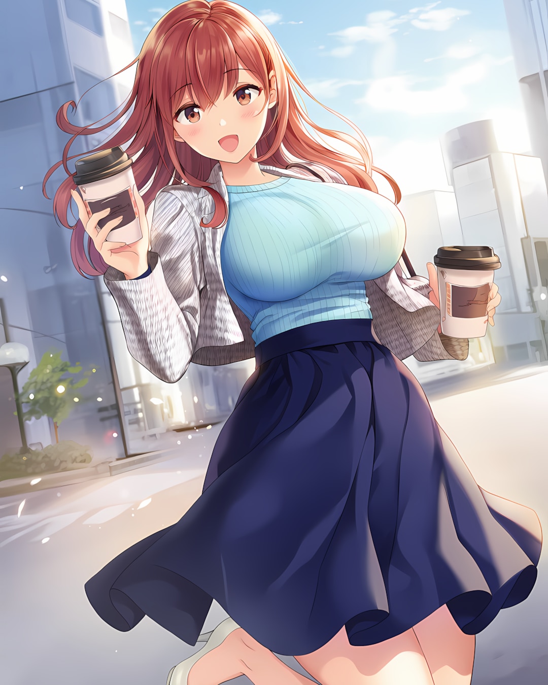 曇りの朝もツイードジャケットで華やかに☕️✨ | の人気AIイラスト・グラビア