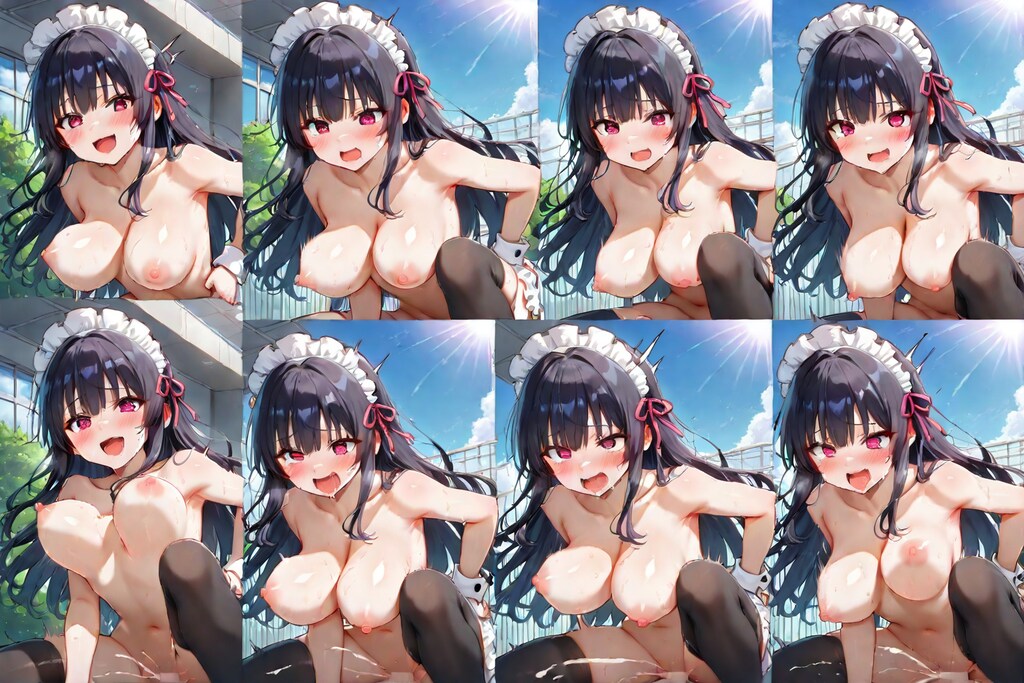 屋上でメイドちゃんと・・・