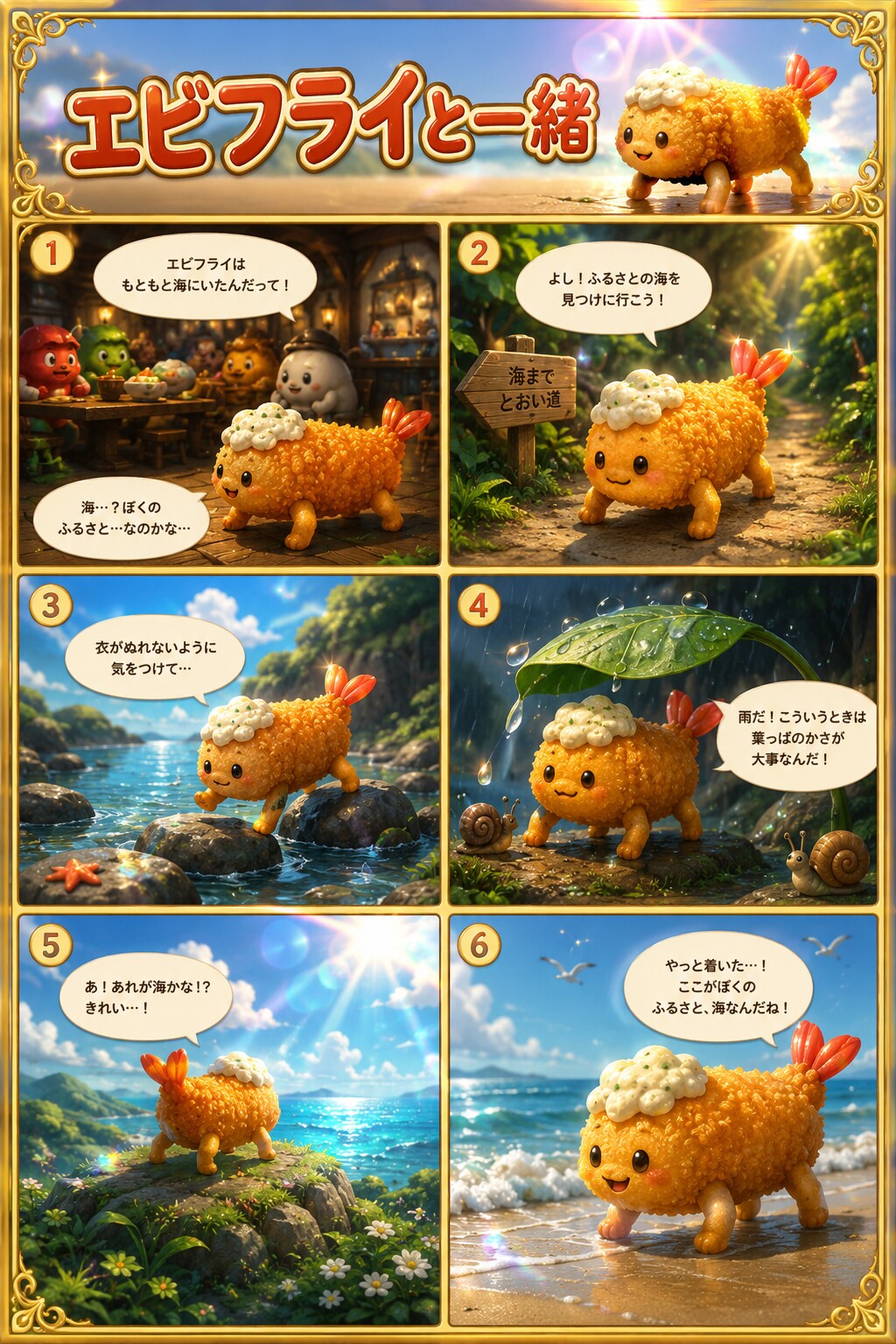 エビフライと一緒