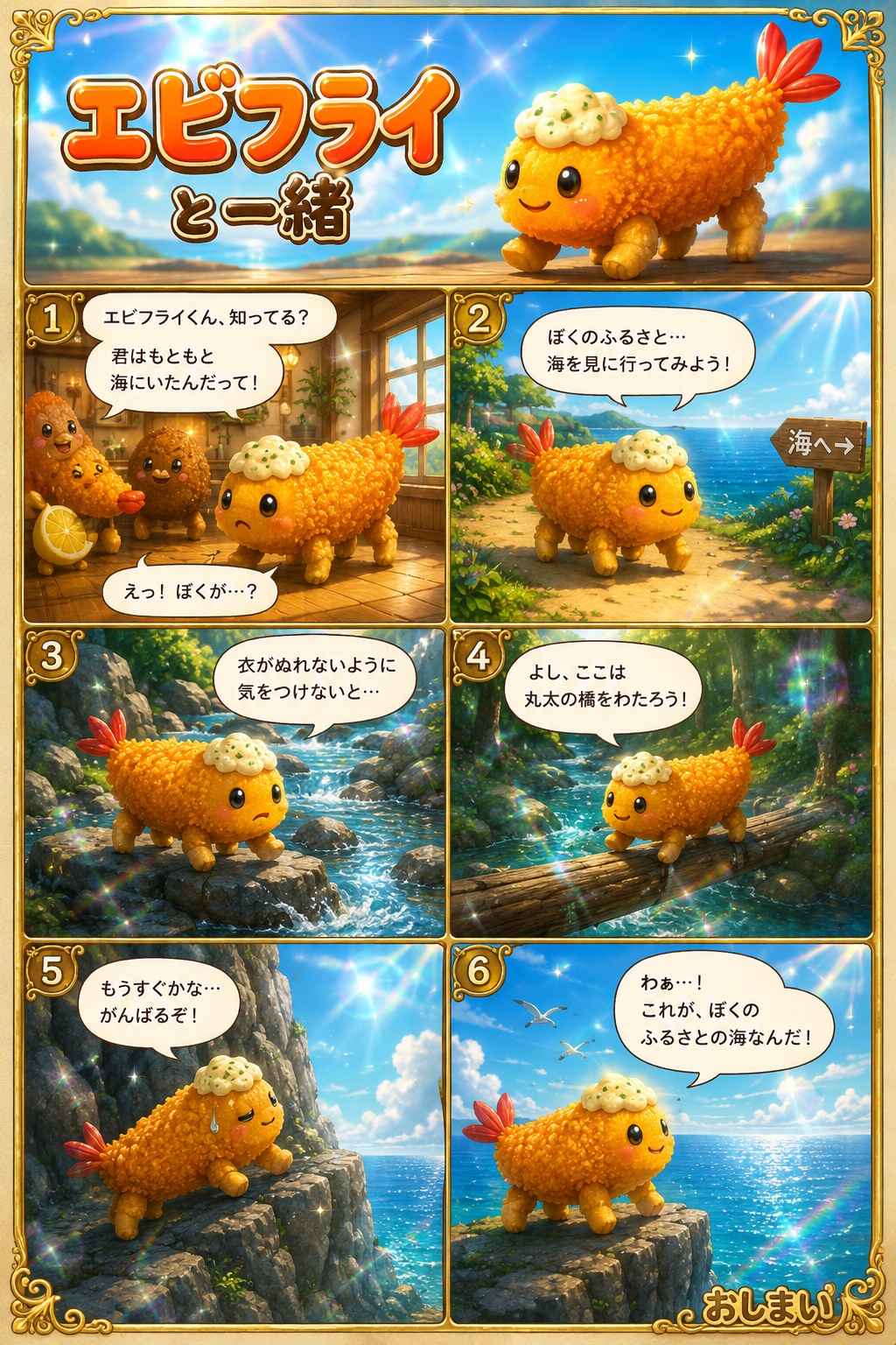 エビフライと一緒