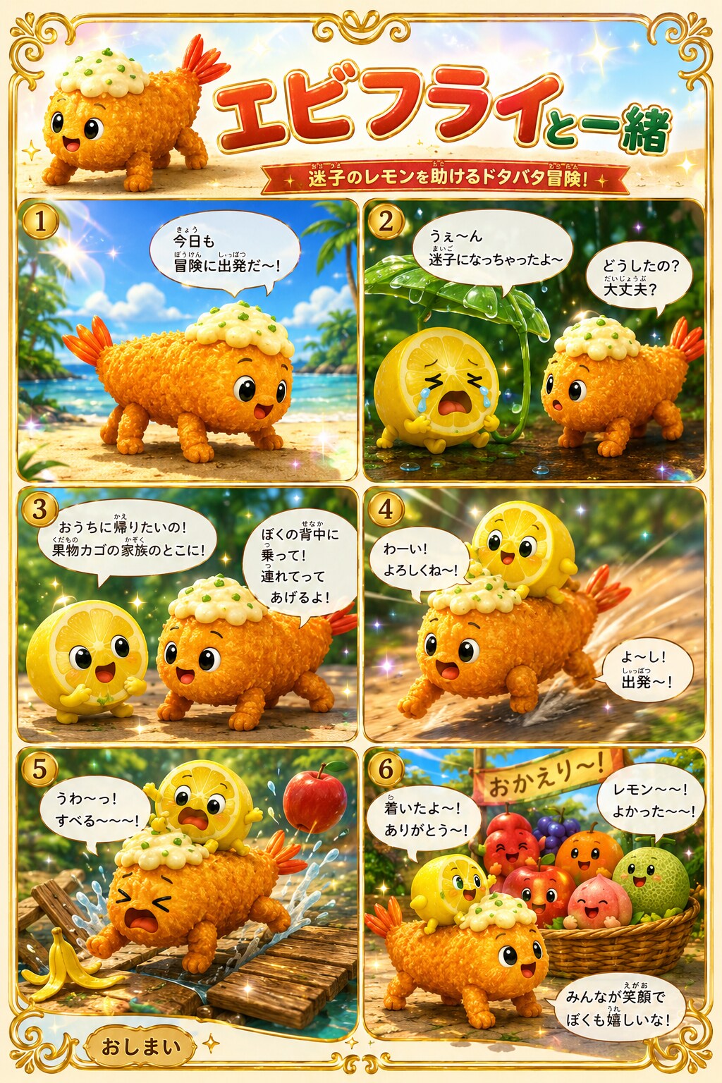 エビフライと一緒