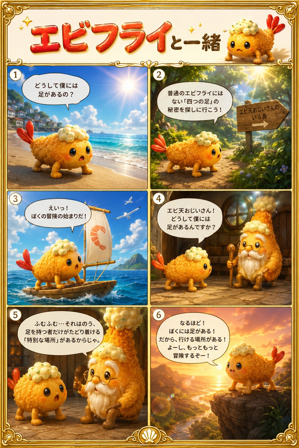 エビフライと一緒