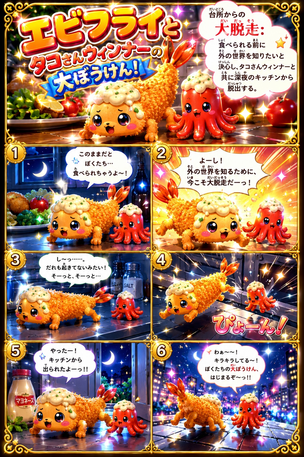 エビフライと一緒