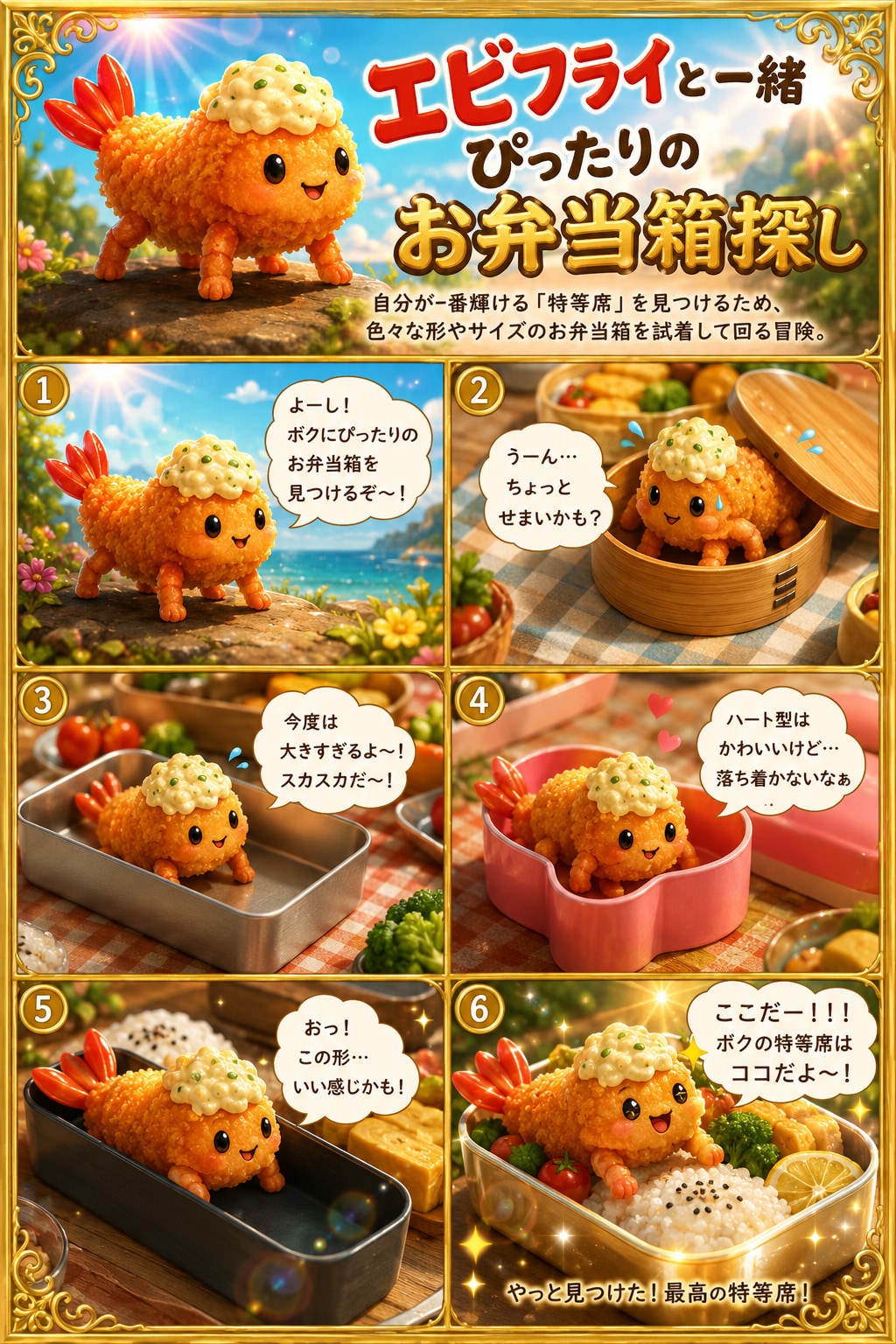 エビフライと一緒