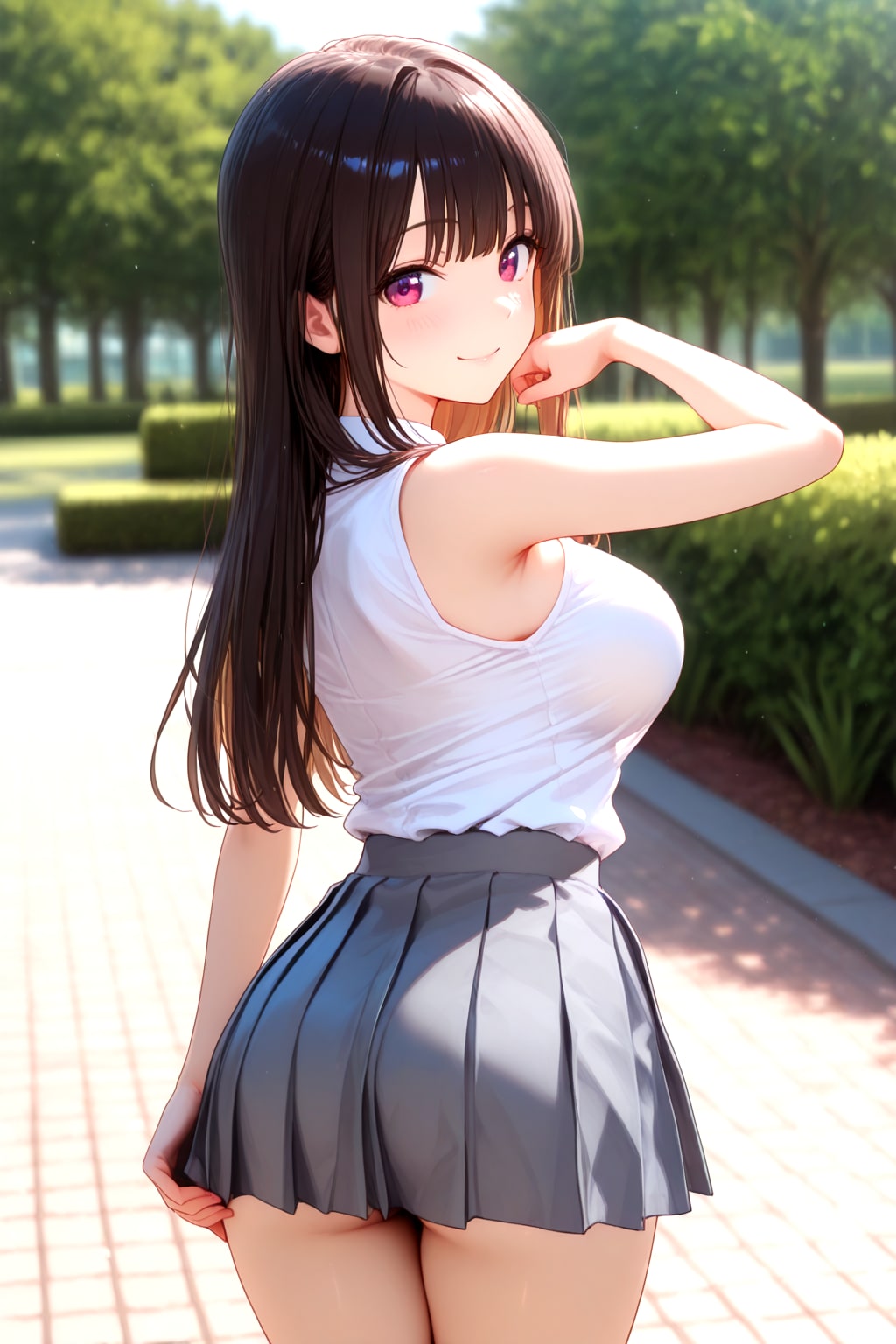 254（グレーのスカート）