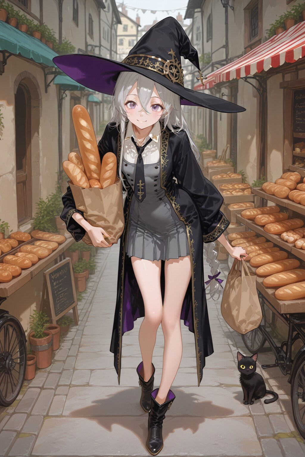 買い物帰りの魔女さん