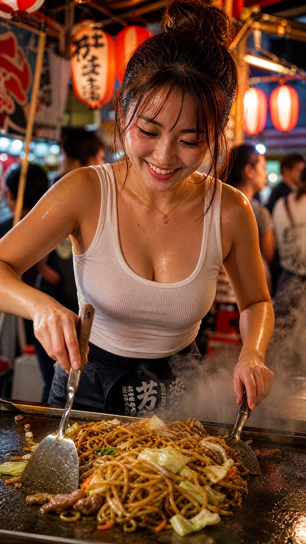 いつも元気な屋台のお姉さん