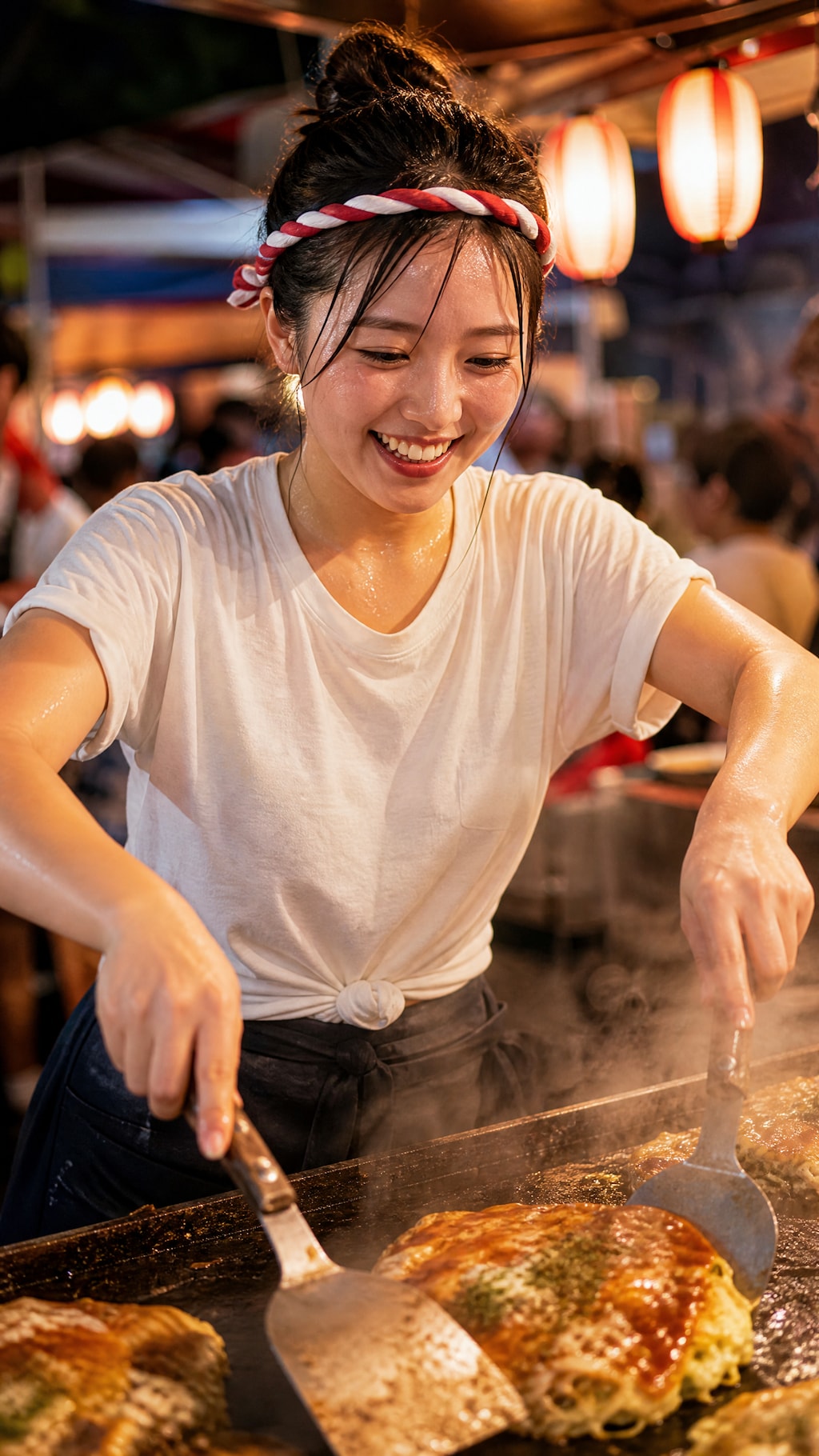 いつも元気な屋台のお姉さん