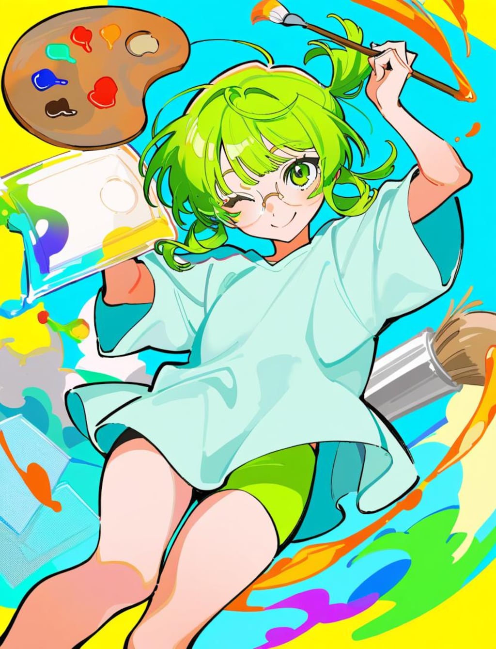 お絵描きメガネっ娘