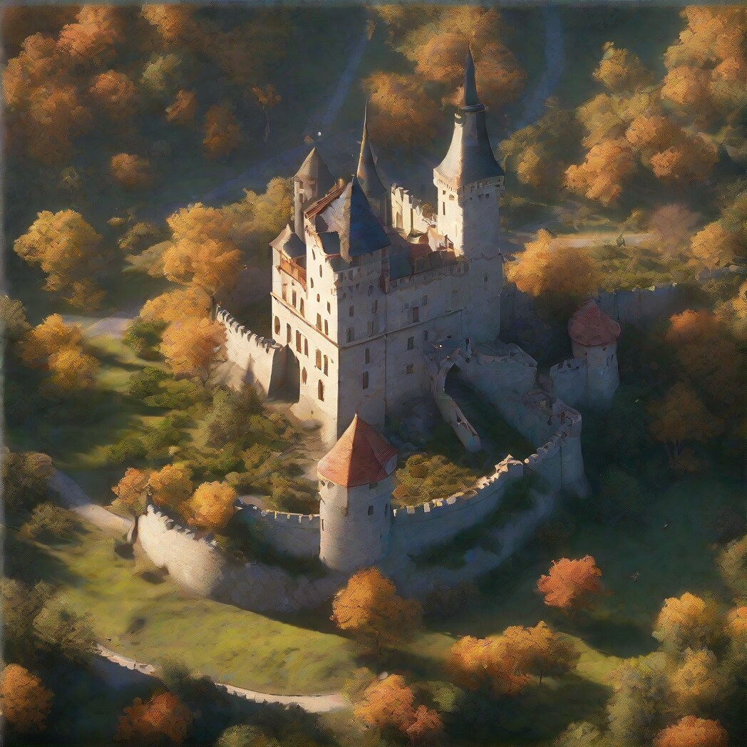 空から見た城 | の人気AIイラスト・グラビア