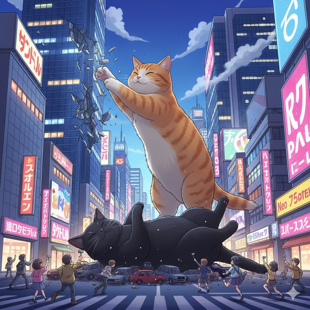 巨大ネコを放つ