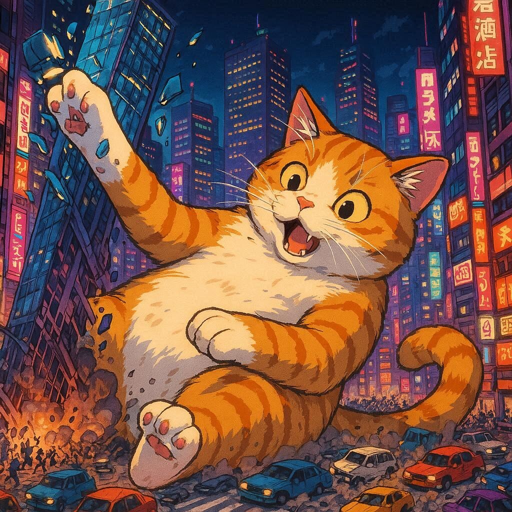 巨大ネコを放つ