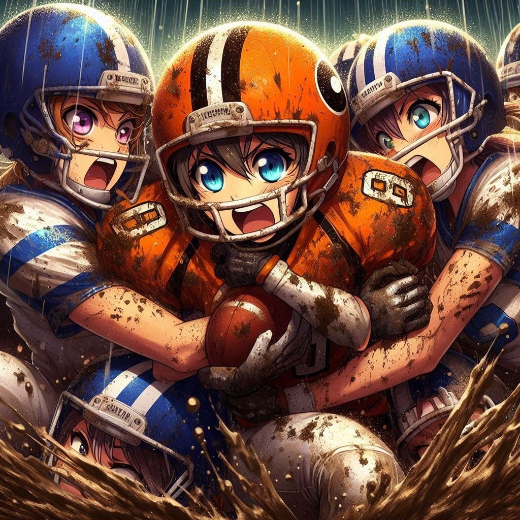 🏈泥まみれの女子アメフト 121
