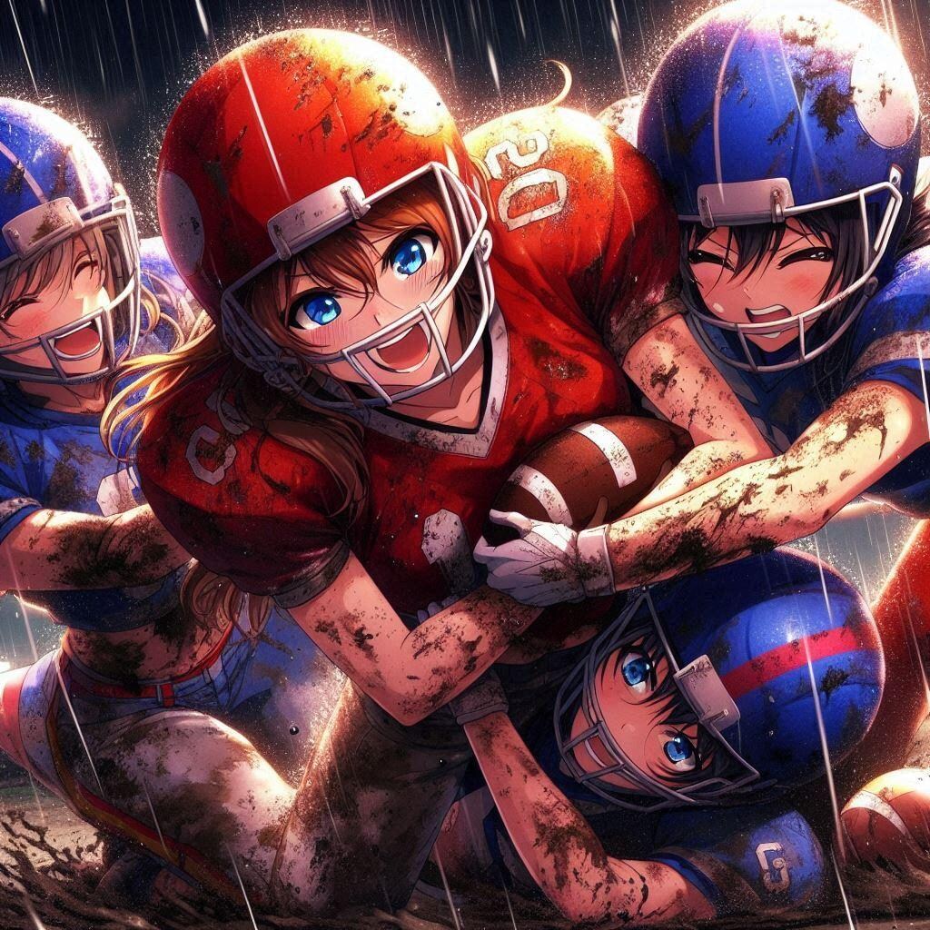 🏈泥まみれの女子アメフト 121