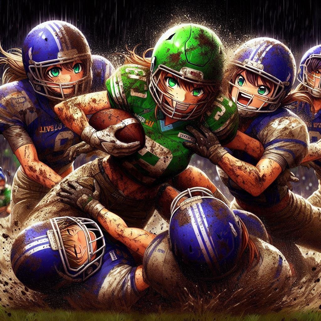 🏈泥まみれの女子アメフト 121