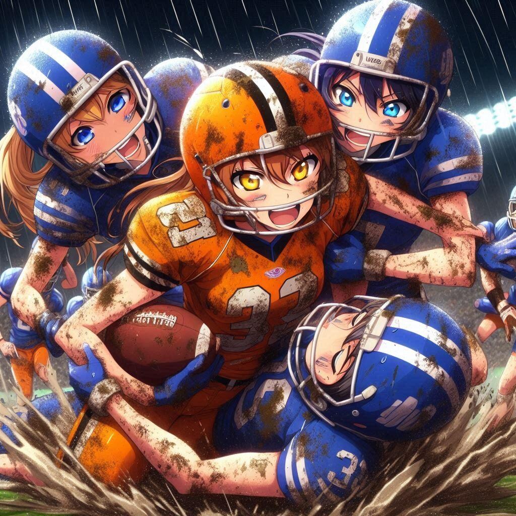 🏈泥まみれの女子アメフト 121