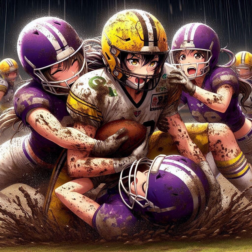 🏈泥まみれの女子アメフト 121