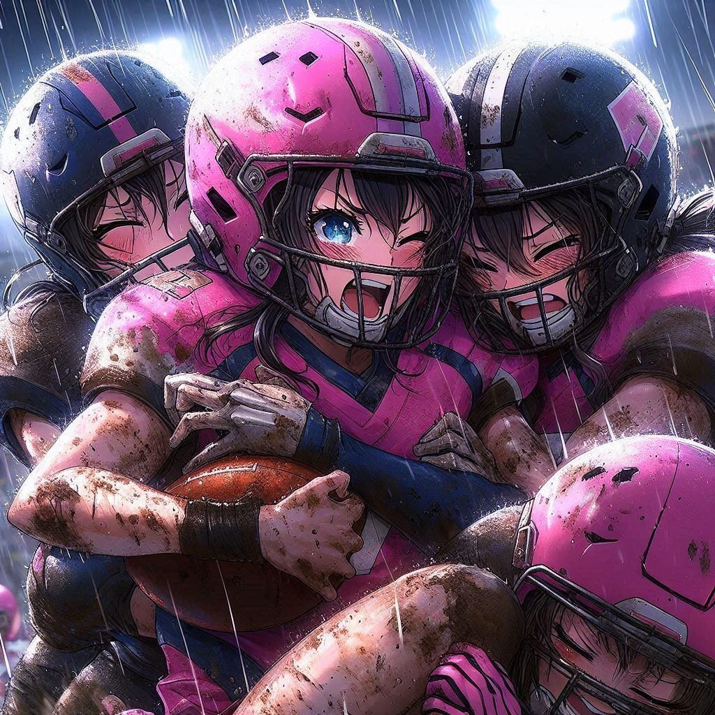 🏈泥まみれの女子アメフト 121