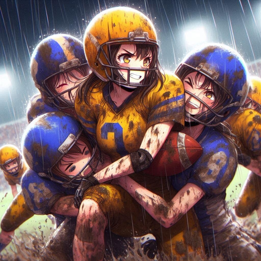 🏈泥まみれの女子アメフト 121