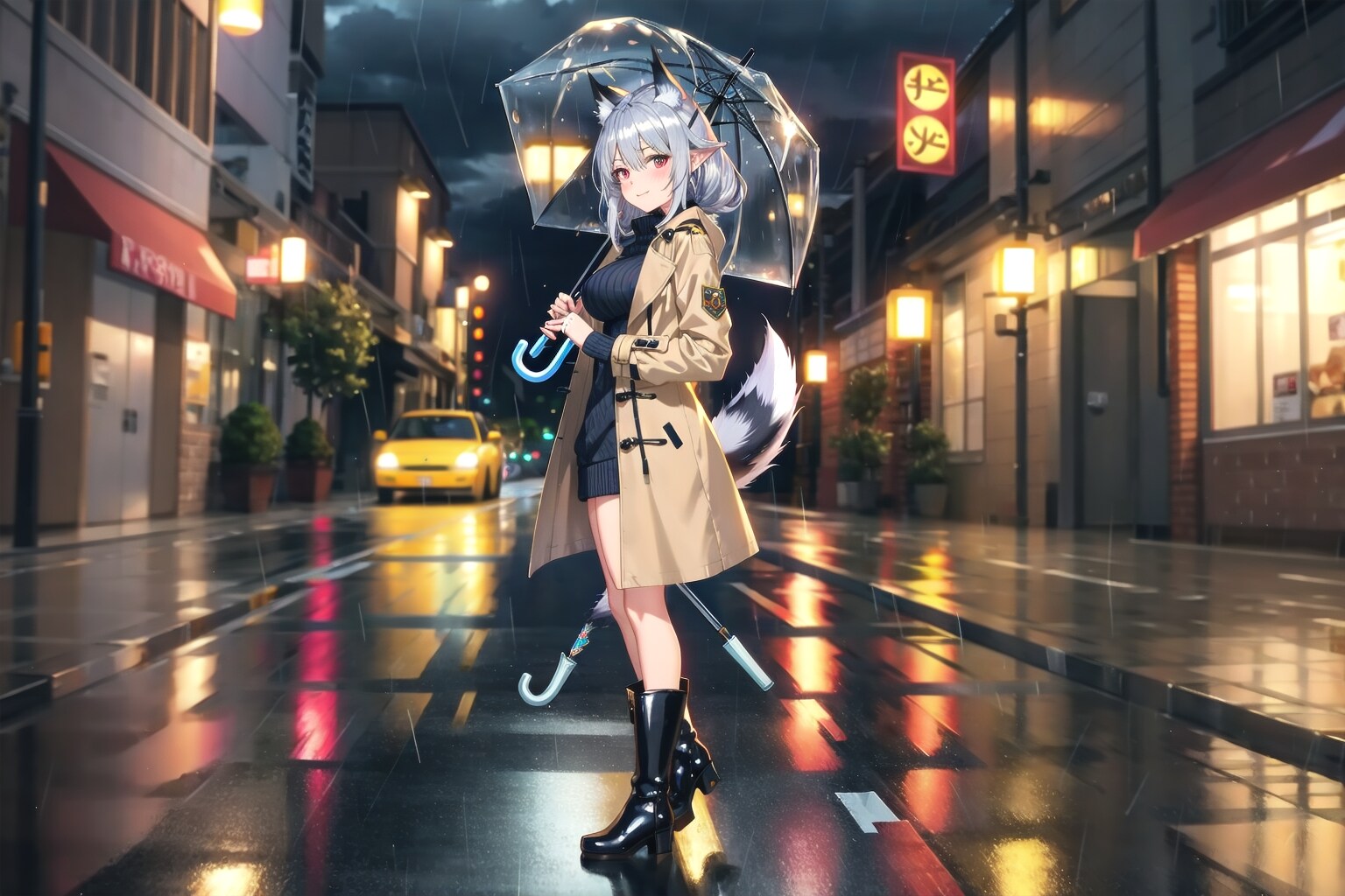 トレンチコートの奥様