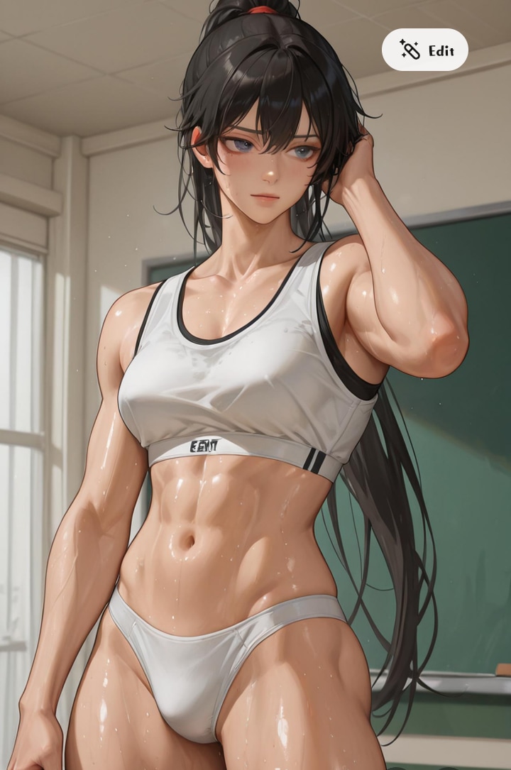 鍛え上げた体なお姉さん