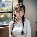 眼鏡三つ編みJK香織（語呂良し） 4枚目