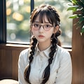 眼鏡三つ編みJK香織（語呂良し） 2枚目