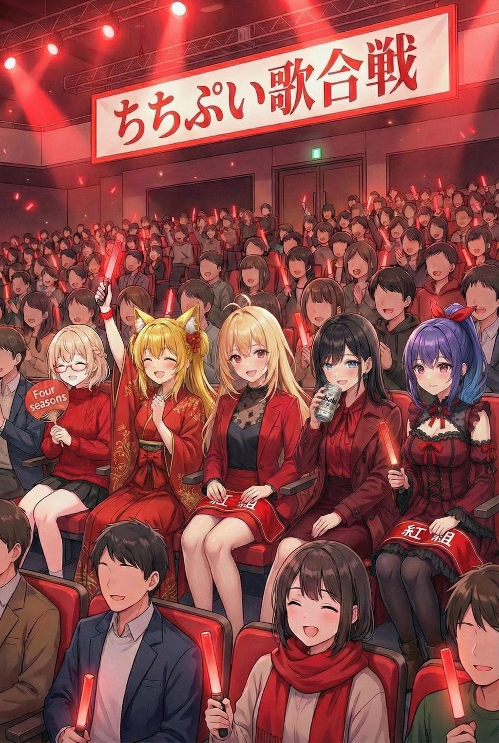 年末の歌合戦に出演したよ