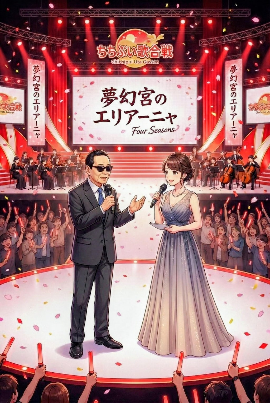 年末の歌合戦に出演したよ