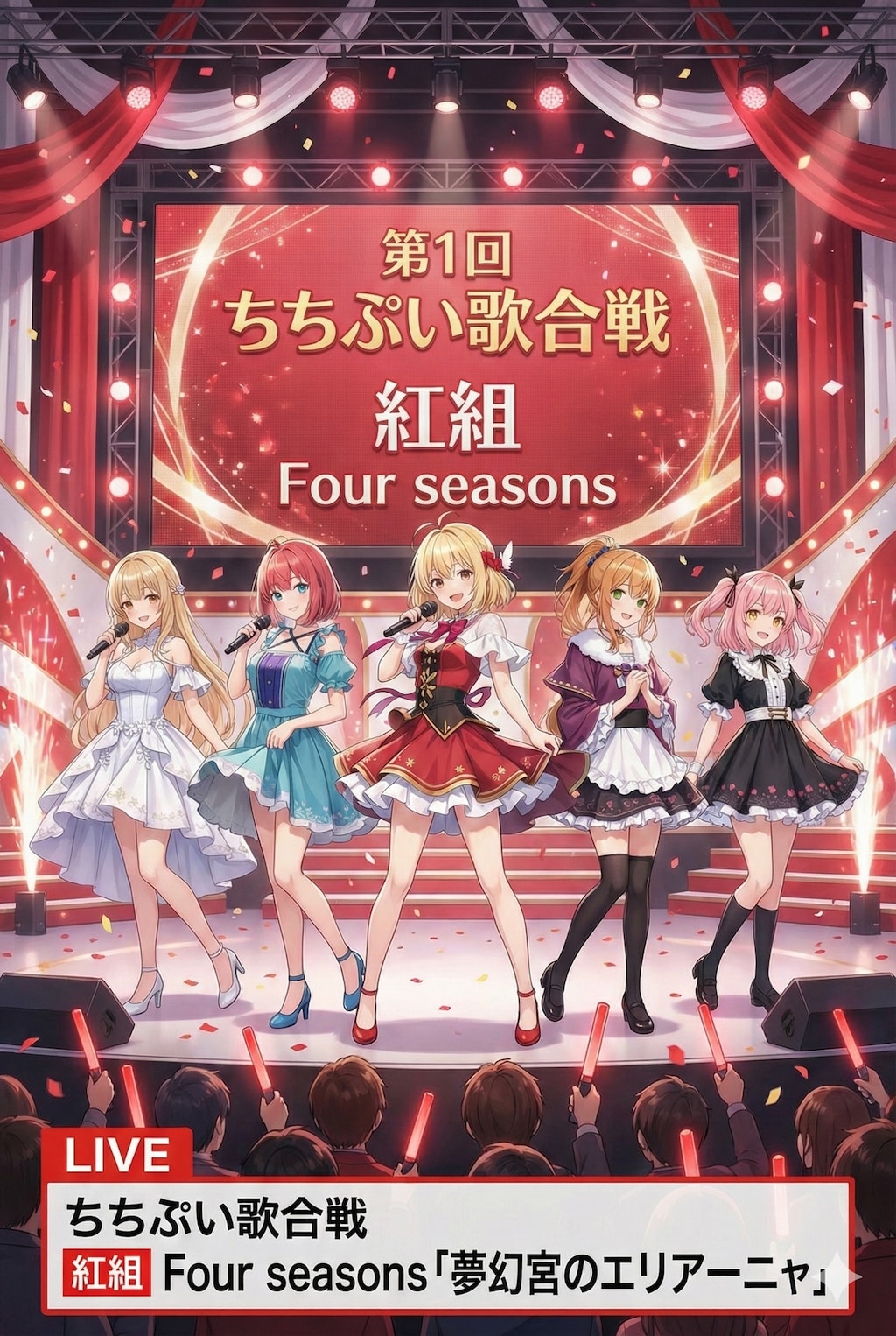 年末の歌合戦に出演したよ