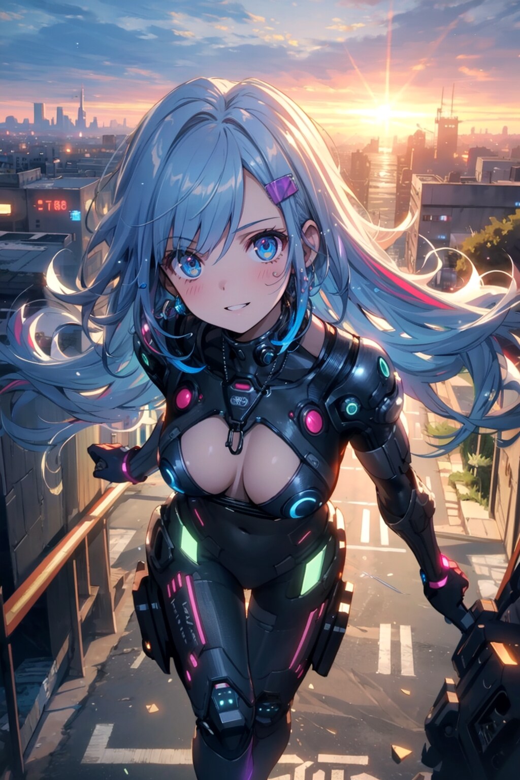 今夜も街の平和を守った -cyberな夜明け-