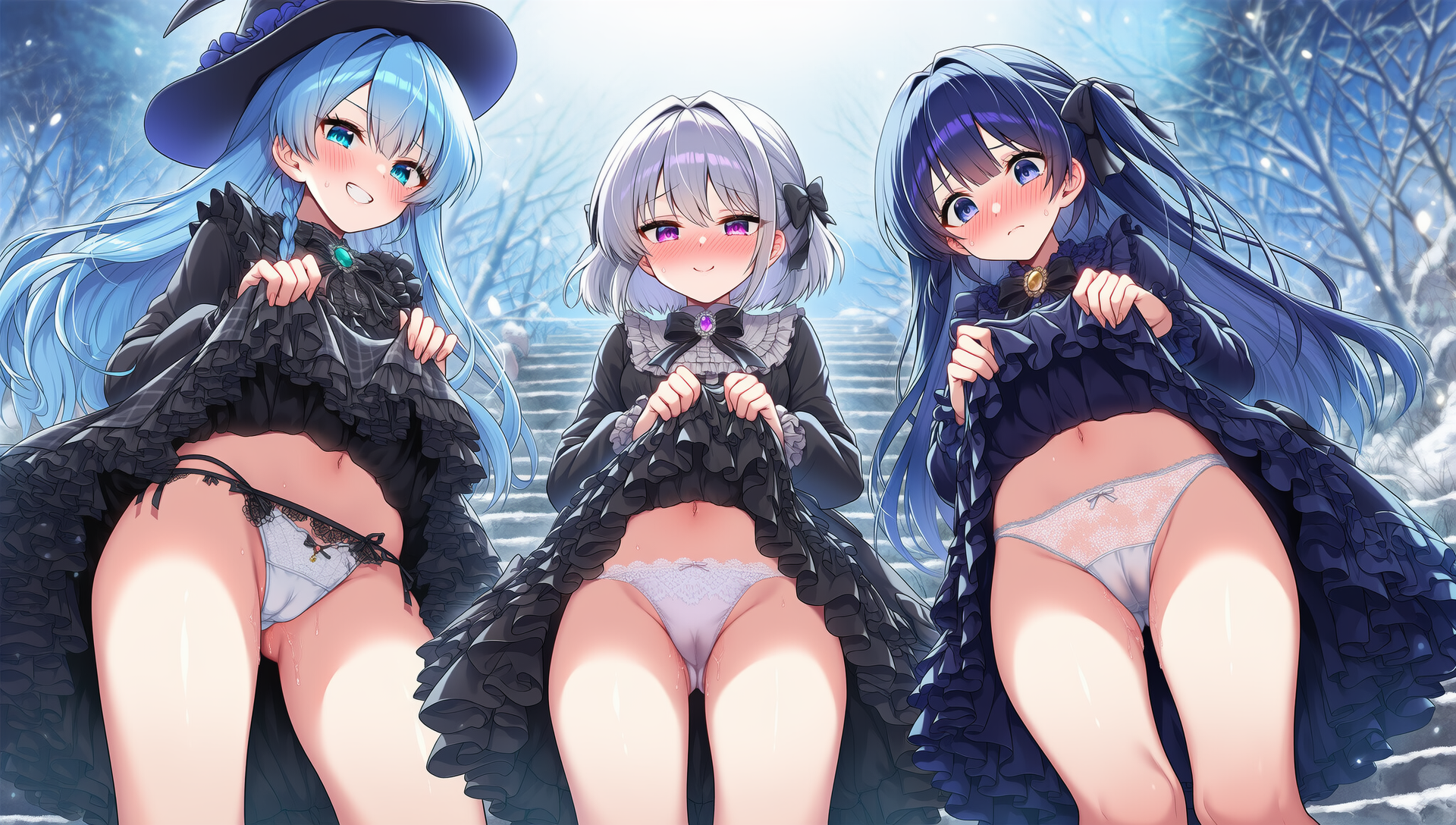 夏なのに雪が降ってる！？♡(It is still summer...)