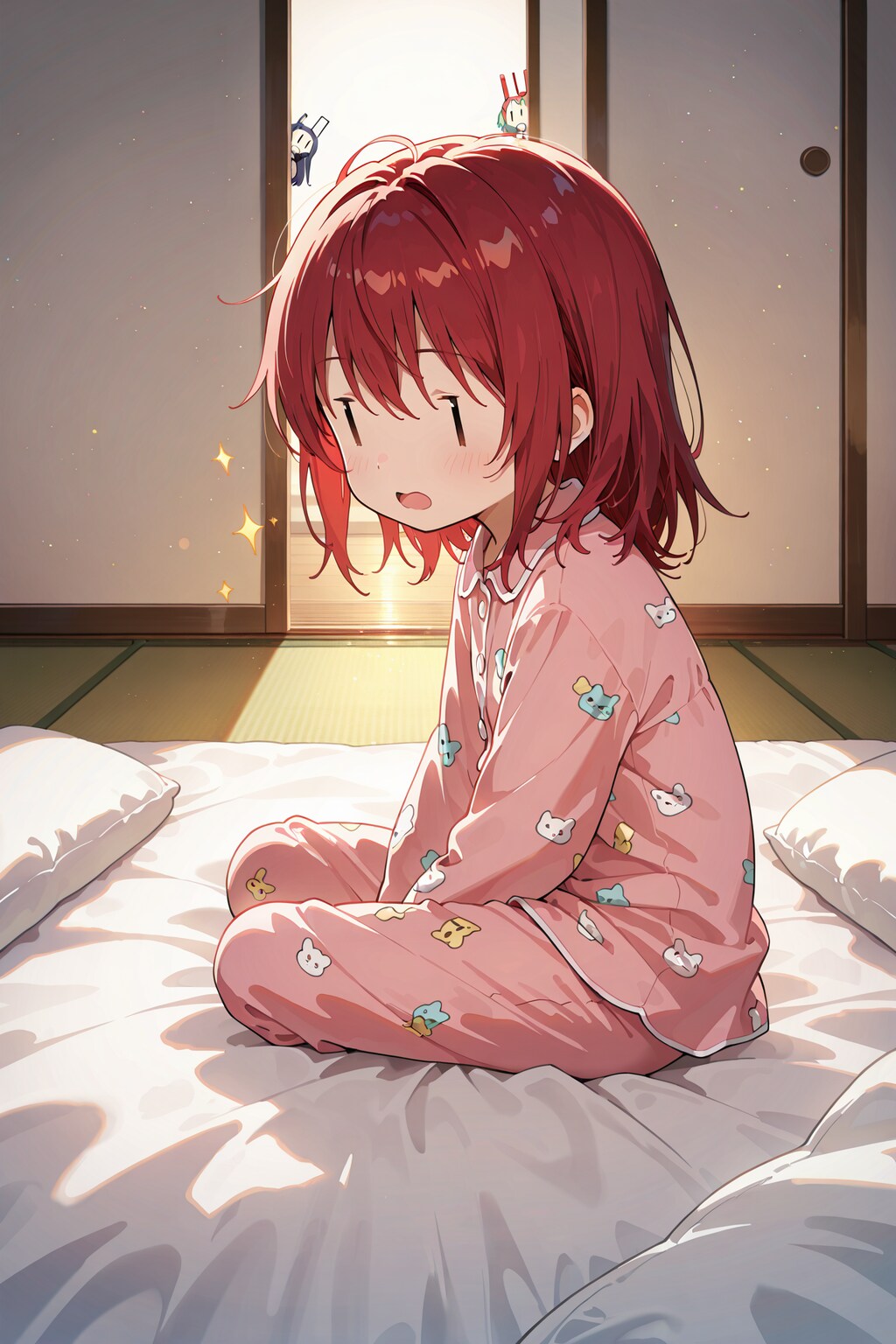 起き抜けのジト目先生 Y709