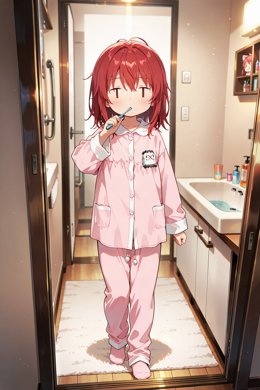 起き抜けのジト目先生 Y709