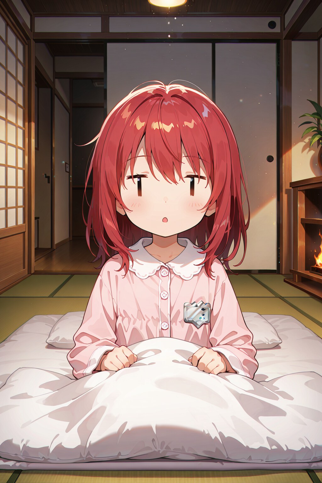 起き抜けのジト目先生 Y709