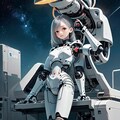 夜空の下のメカ娘 3枚目
