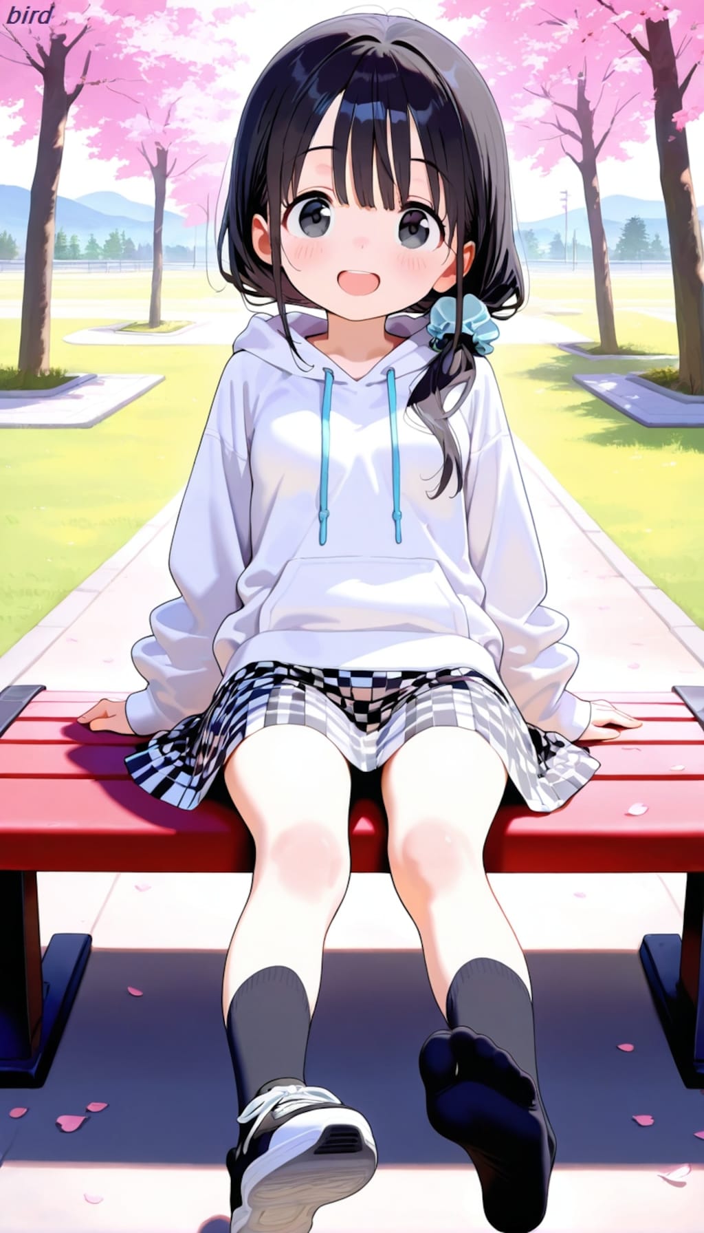 スニーカー脱げちゃったあずちゃん